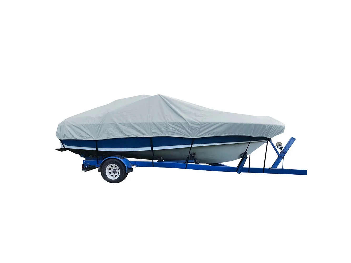 Carver Sun-DURA® Styled-to-Fit Boat Cover f/24.5' V-Hull Low Profile Cuddy Cabin Boats w/Windshield & Rails - Grey