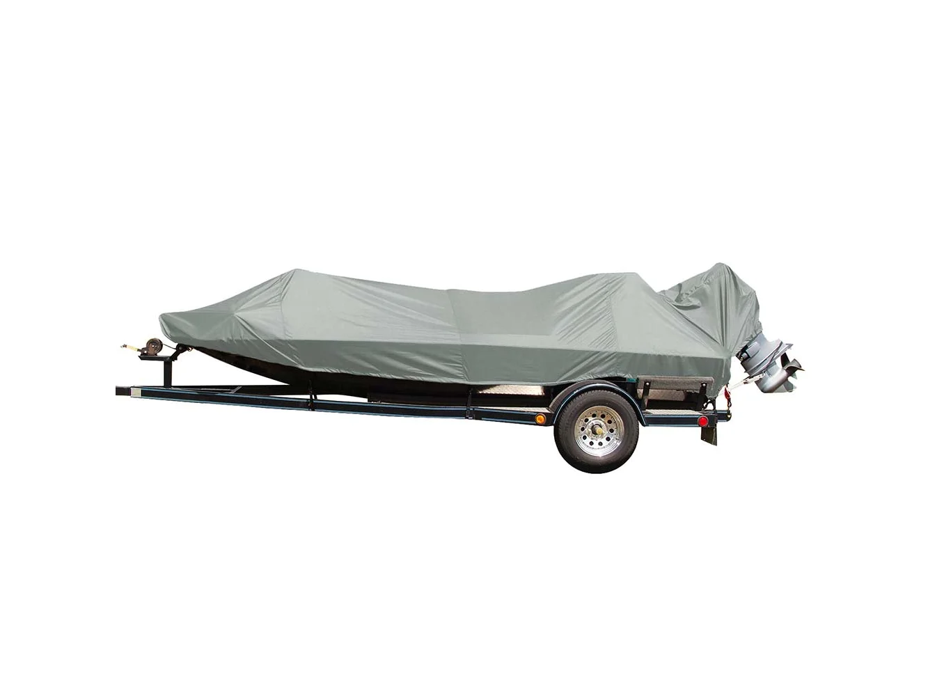 Carver Poly-Flex II Styled-to-Fit Boat Cover f/15.5' Jon Style Bass Boats - Grey