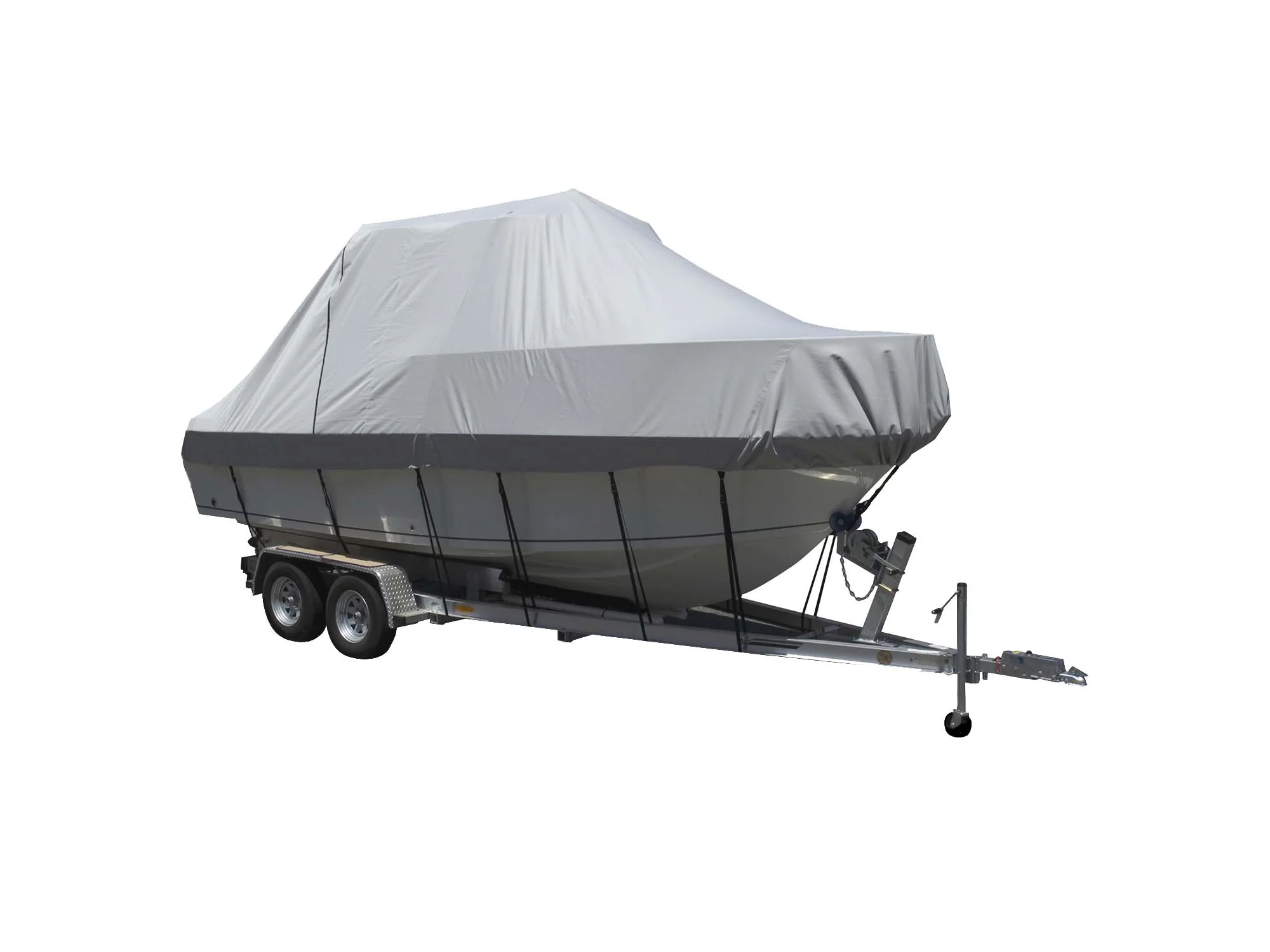 Carver Sun-DURA® Specialty Boat Cover f/24.5' Walk Around Cuddy & Center Console Boats - Grey