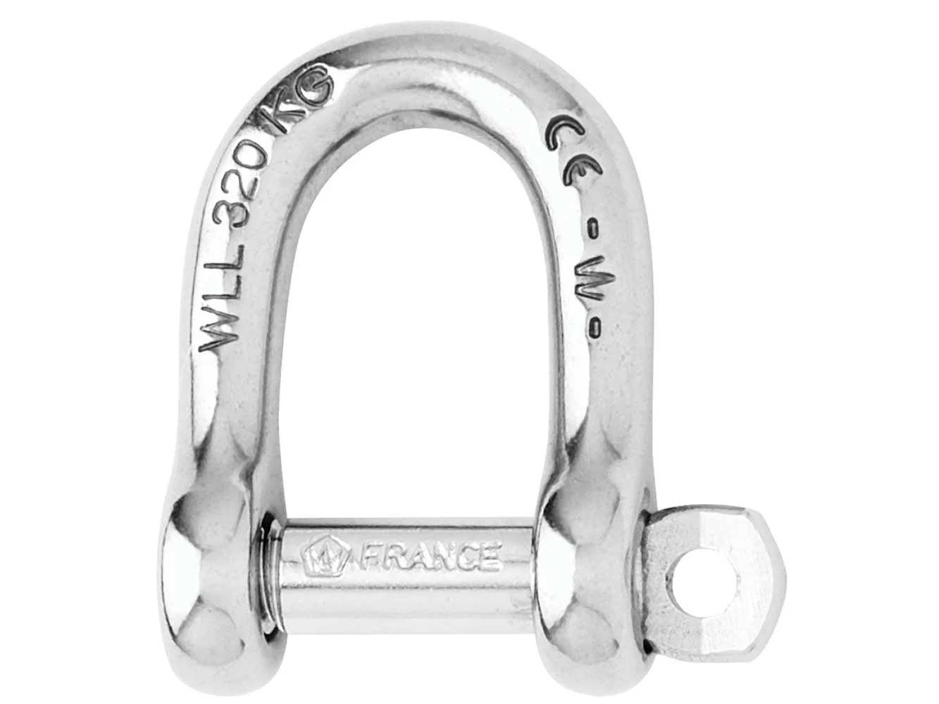 Wichard Self-Locking D Shackle - Diameter 4mm - 5/32"