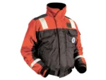 Mustang Classic Flotation Bomber Jacket w/Reflective Tape - Orange/Black - Small
