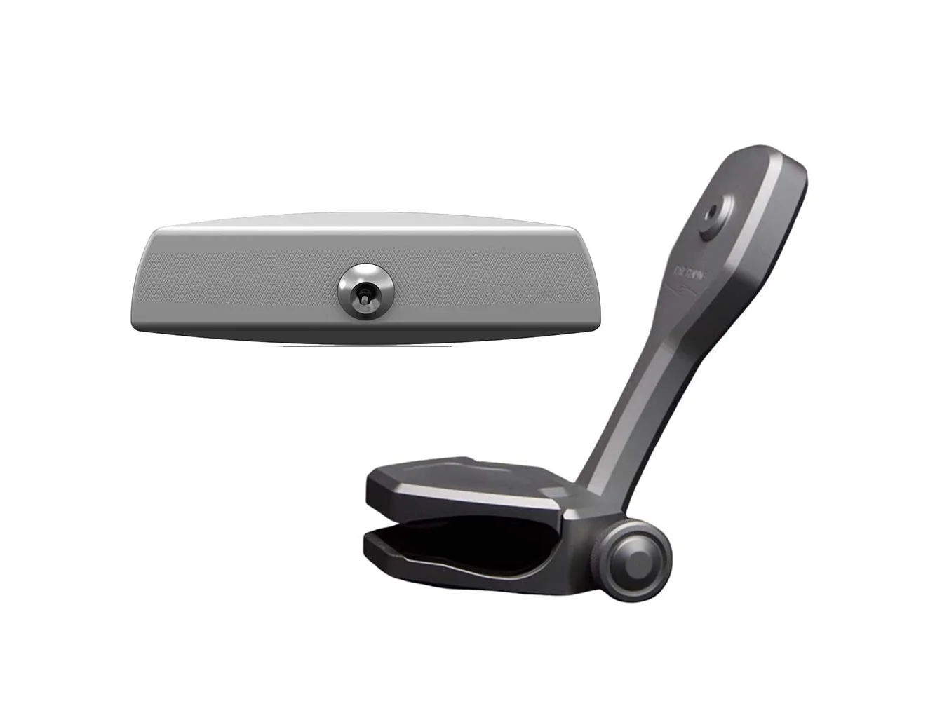PTM Watersports Mirror/Bracket Kit w/VR-140 Elite Mirror & ZXR-320 (Titanium Grey)