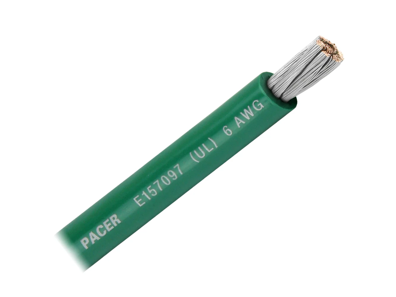 Pacer Green 6 AWG Battery Cable - Sold By The Foot