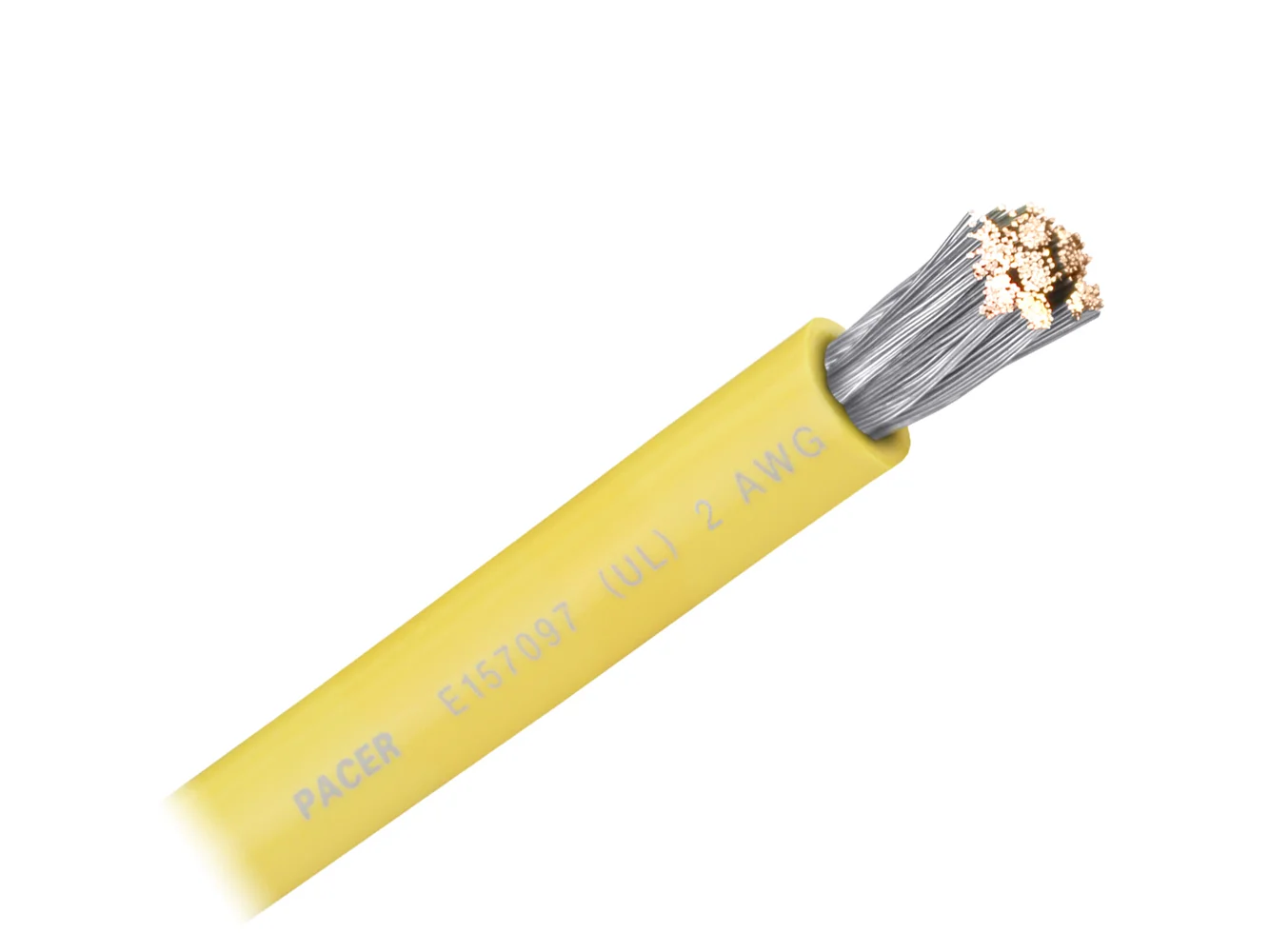 Pacer Yellow 2 AWG Battery Cable - Sold By The Foot