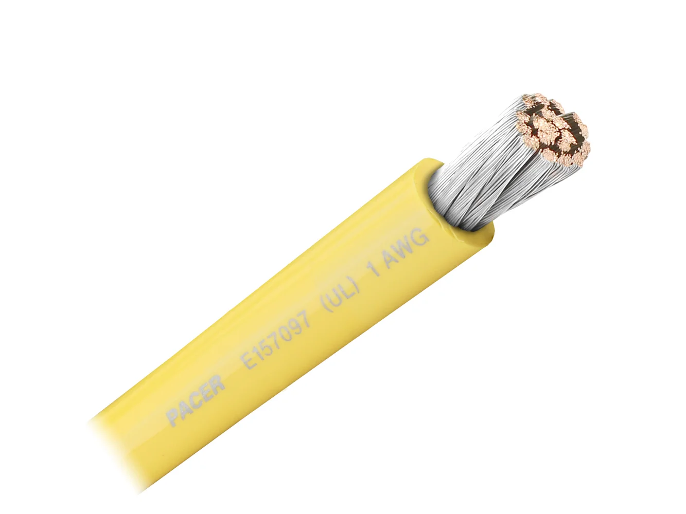 Pacer Yellow 1 AWG Battery Cable - Sold By The Foot
