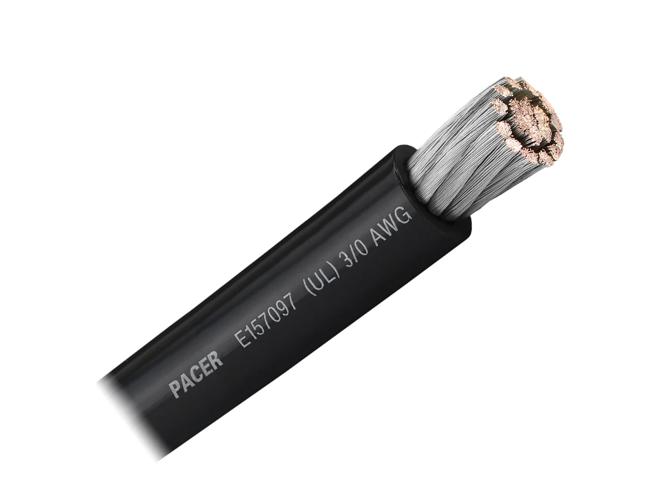 Pacer Black 3/0 AWG Battery Cable - Sold By The Foot