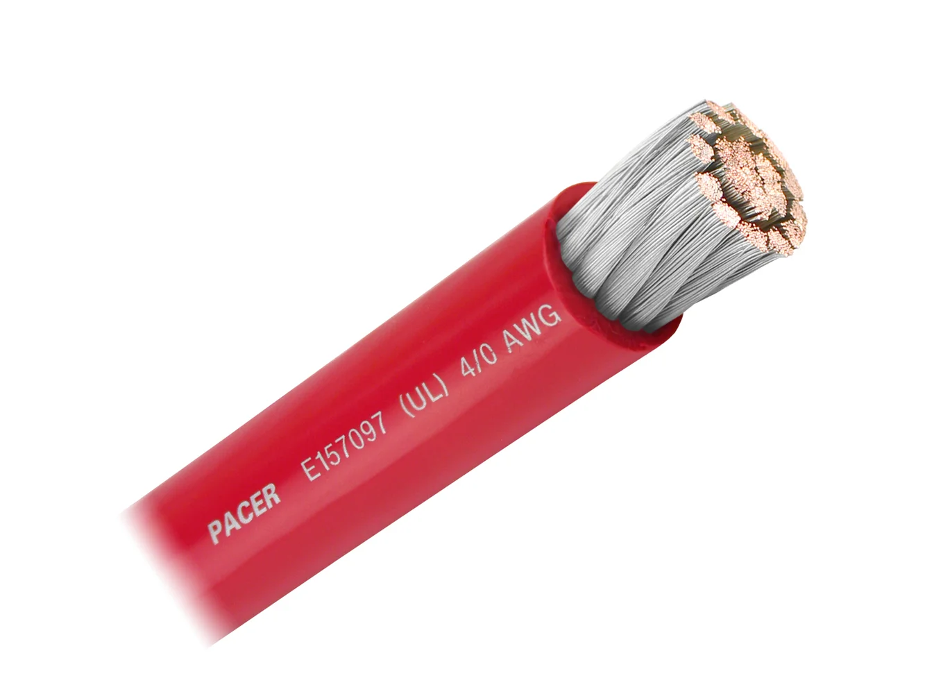 Pacer Red 4/0 AWG Battery Cable - Sold By The Foot