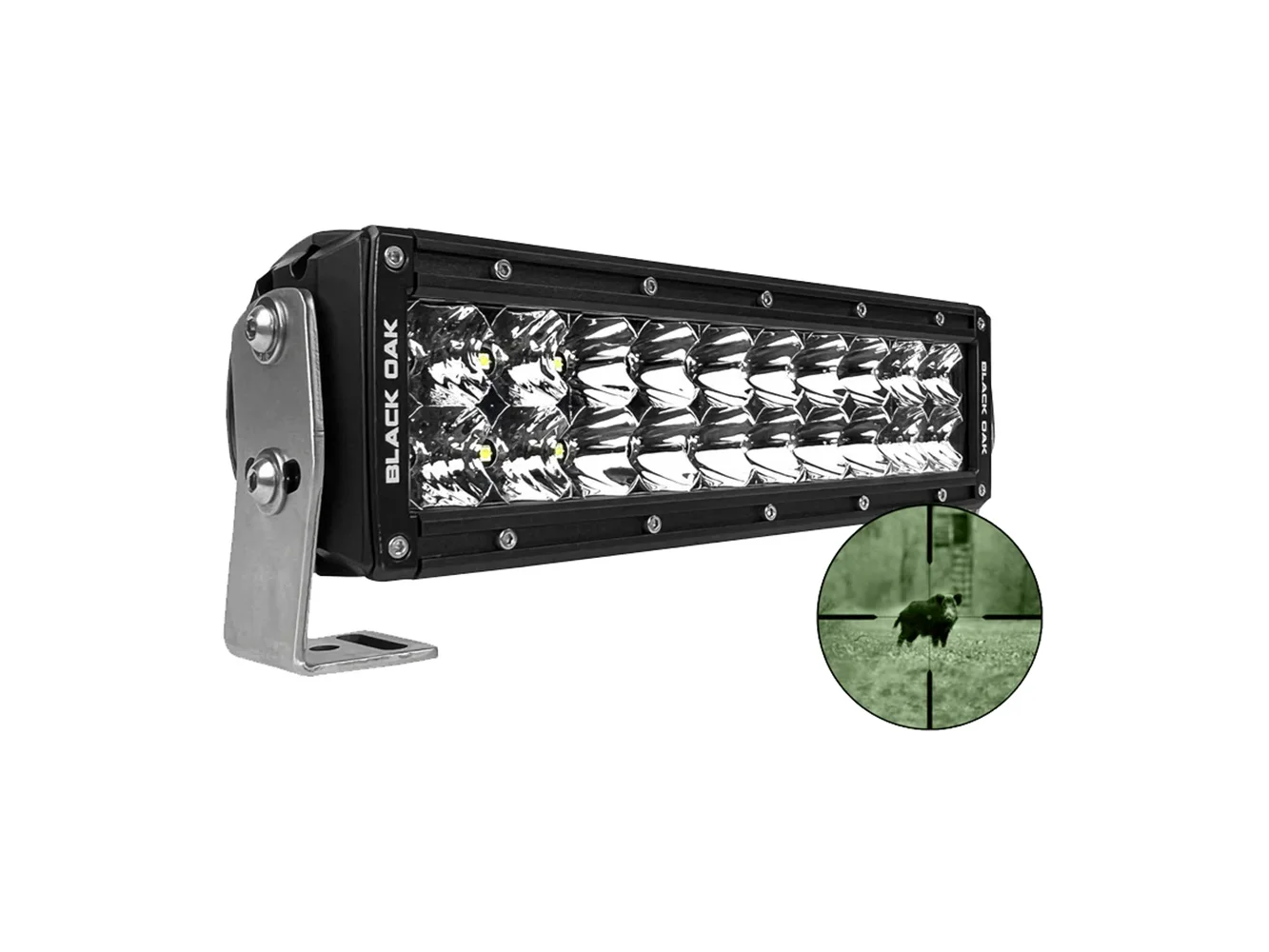 Black Oak Pro Series Double Row Combo Infrared 10" 940nm Light Bar - Black
