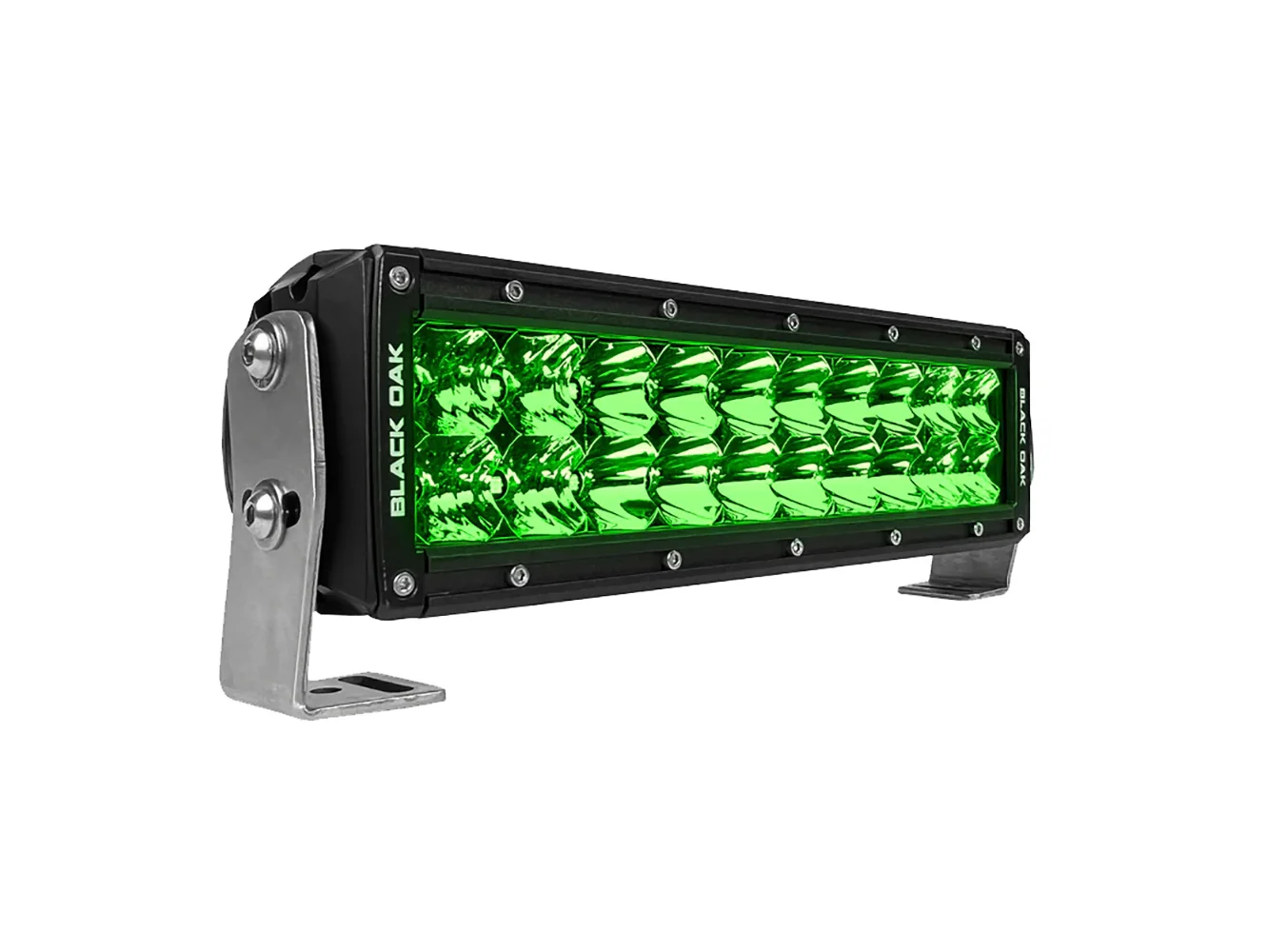 Black Oak 10" Green LED Hog Hunting Light Bar - Combo Optics - Black Housing - Pro Series 3.0