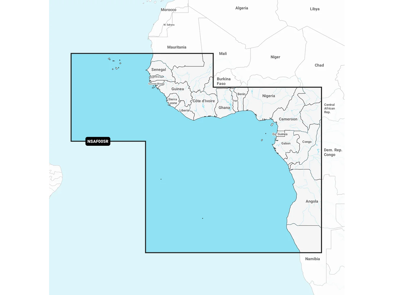 Garmin Navionics+ NSAF005R - Africa, West - Marine Chart
