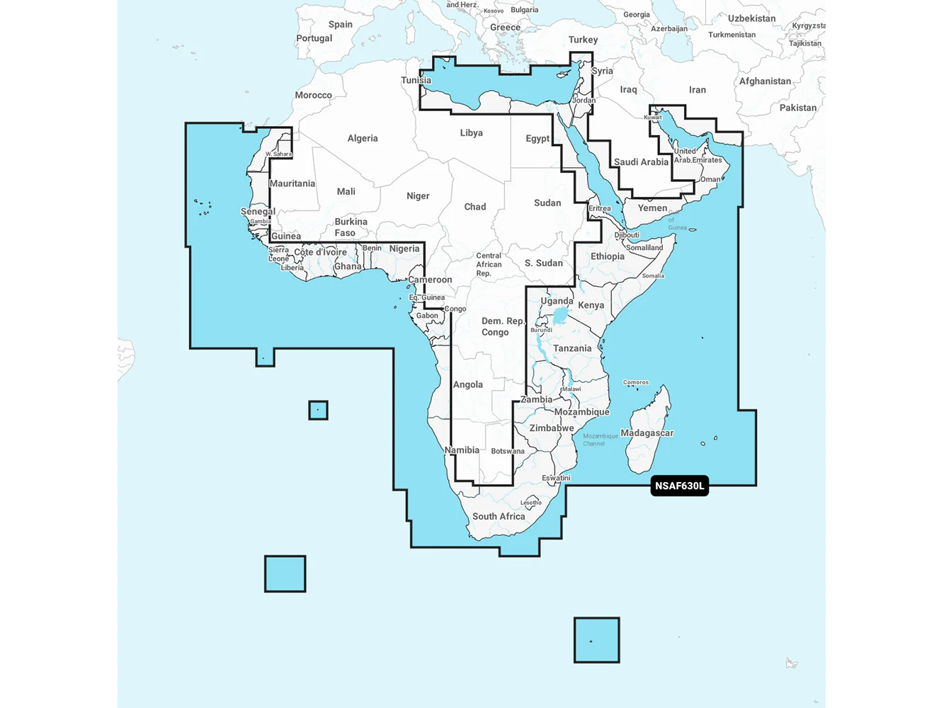 Garmin Navionics+ NSAF630L - Africa & Middle East - Marine Chart