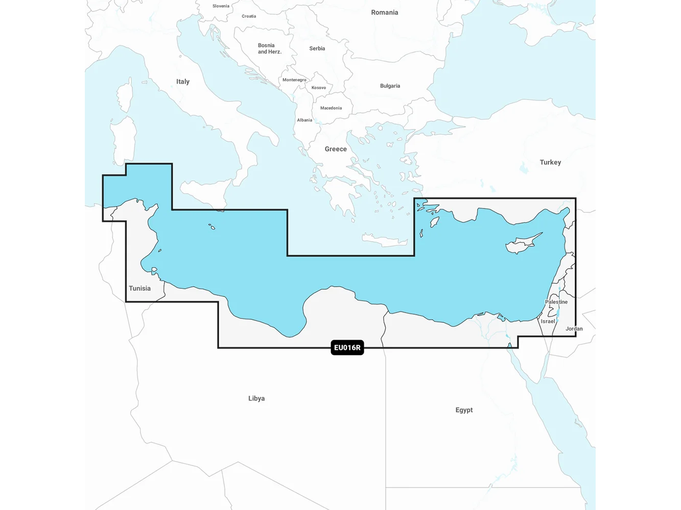 Garmin Navionics+ NSEU016R - Mediterranean Sea, Southeast - Marine Chart