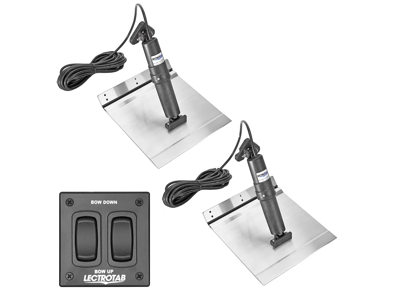 Lectrotab XKA Aluminum Alloy Trim Tab Kit w/Rocker Switch - 9 x 24