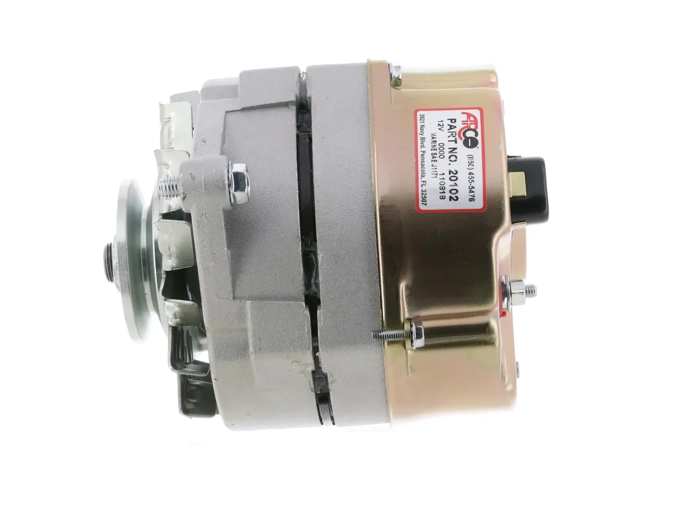 ARCO Marine Premium Replacement Alternator w/Single Groove Pulley - 12V 70A