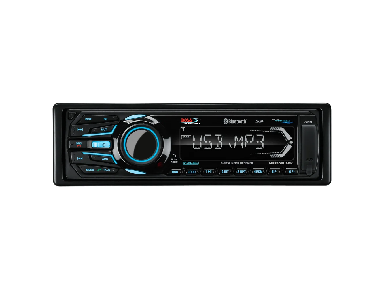 Boss Audio MR1308UABK Bluetooth® - Fully Marinized MP3-Compatible Digital Media Receiver w/USB & SD Memory Card Ports & Aux Input