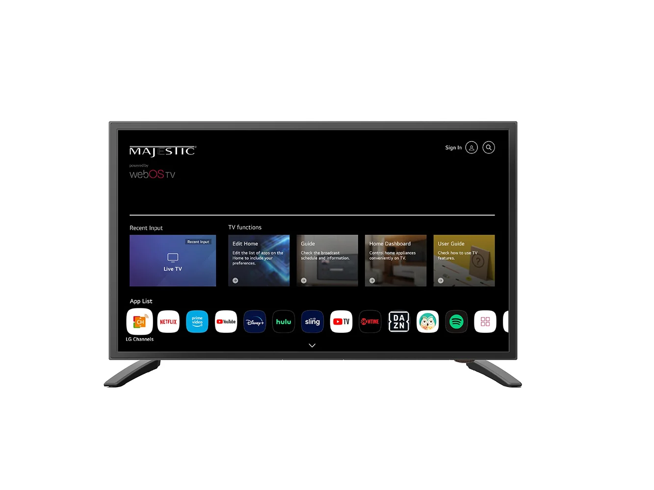 Majestic 19" 12V Smart LED TV WebOS, Mirror Cast & Bluetooth - North America Only