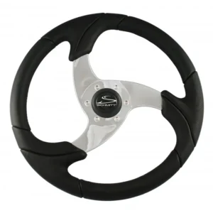 Schmitt Marine Folletto 14.2" Wheel - Black Polished Polyurethane - 3/4" Tapered Shaft w/Black Center Cap
