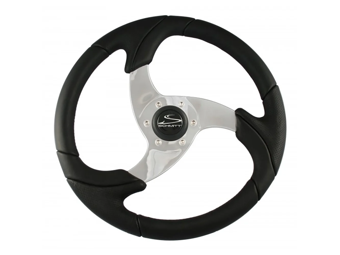 Schmitt Marine Folletto 14.2" Wheel - Black Polished Polyurethane - 3/4" Tapered Shaft w/Black Center Cap