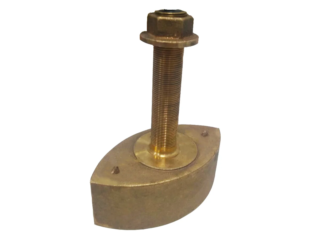 Echonautics Bronze Stem Thru-Hull Medium Frequency CHIRP Transducer - 1kW & 85 - 135kHz