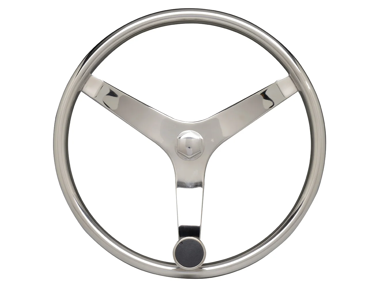 Uflex - V46 - 13.5" Stainless Steel Steering Wheel w/Speed Knob