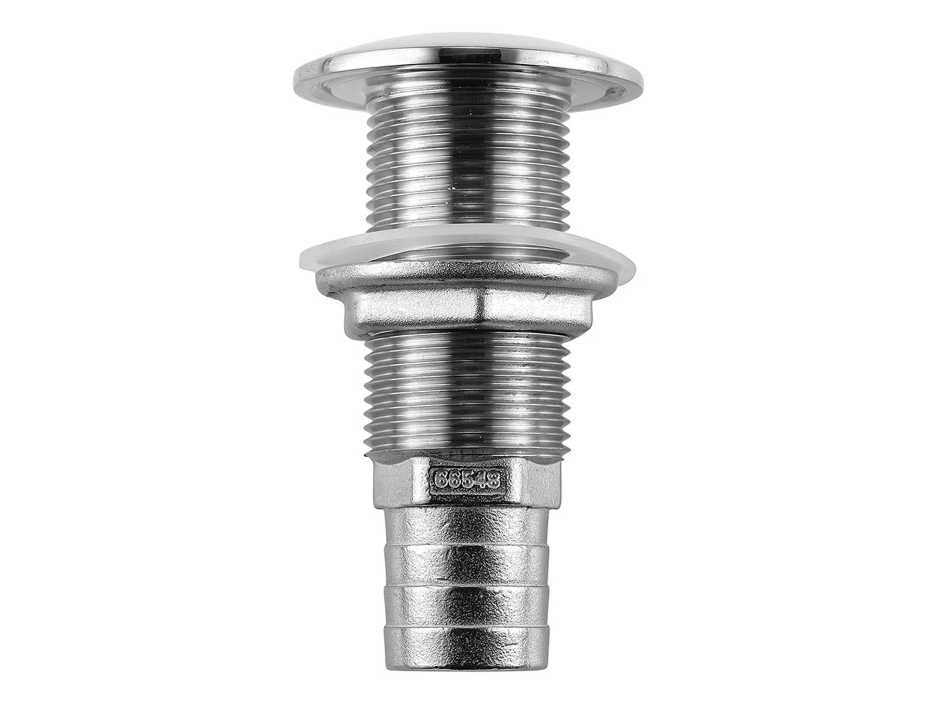 Attwood Stainless Steel Thru-Hull Standard Straight Barbed - 1" Inner Diameter