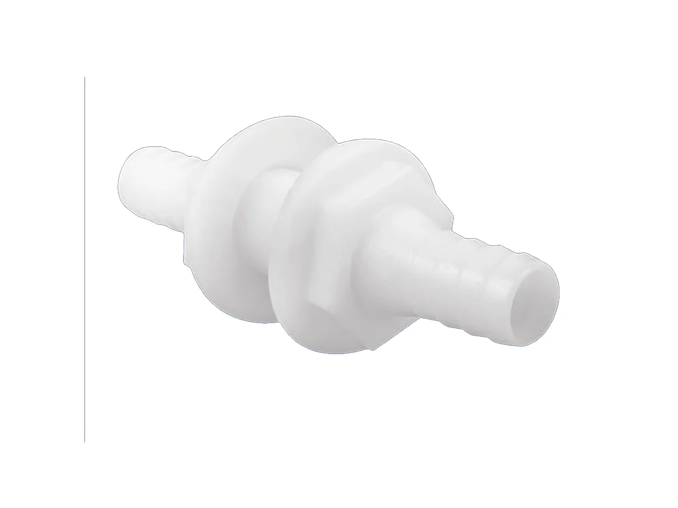 Attwood White Plastic Double Ended Connector - 3/4" Inner Diameter