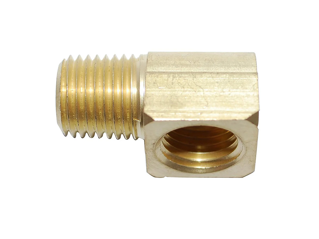Attwood Universal 90 Degree Elbow - 1/4" NPT x 1/4" NPTF - Brass