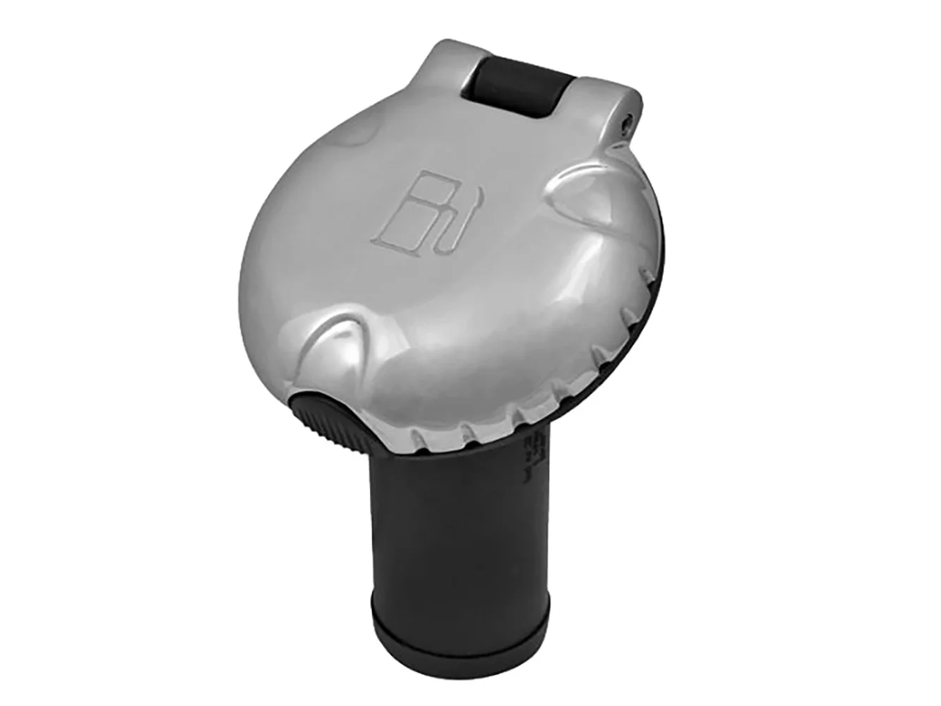 Attwood Deck Fill f/Carbon Canister System - Angled Body & Scalloped Chrome Cap