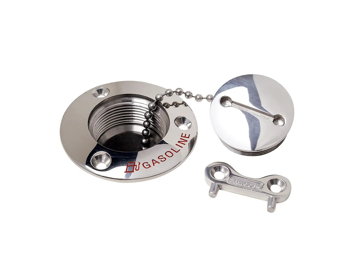 Attwood Gasoline Deck Fill - 1-1/2" Stainless Steel Alloy