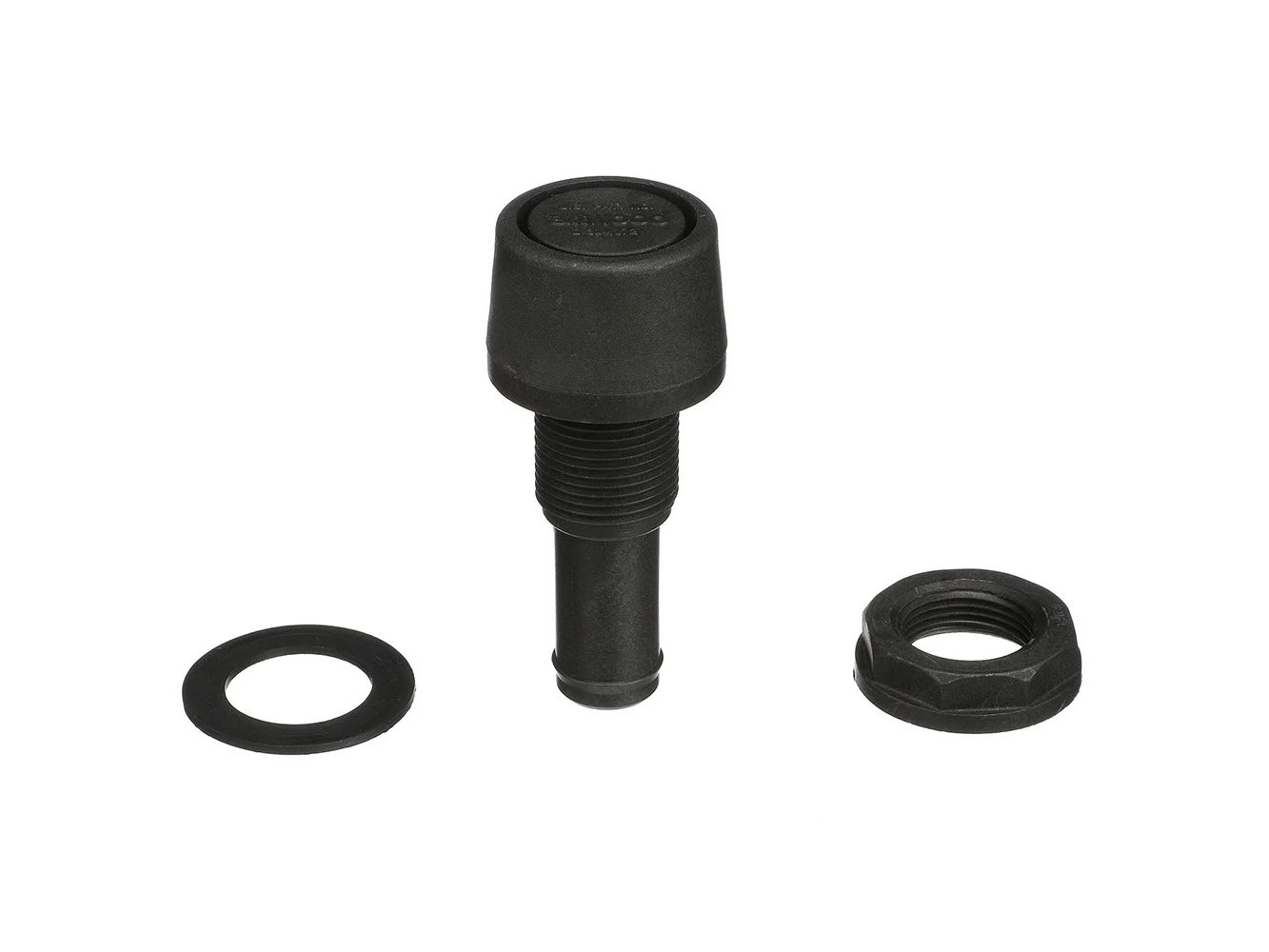 Attwood Straight Fuel Vent - Black Polypropylene