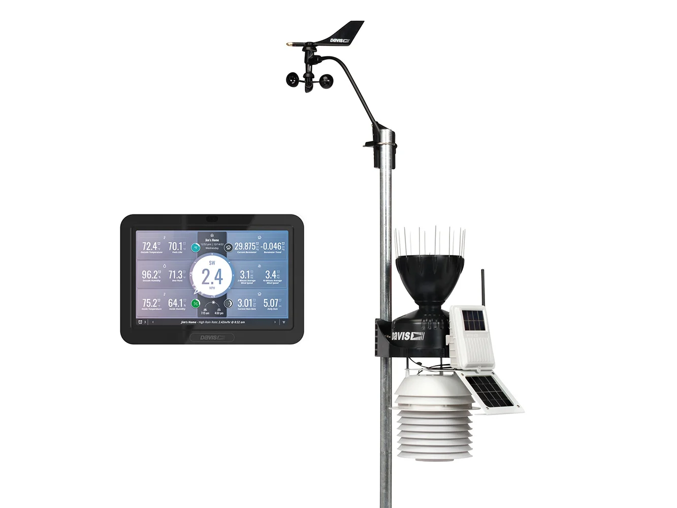 Davis Vantage Pro2 Wireless Weather Station w/WeatherLink Console & 24hr Fan Aspirated Radiation Shield
