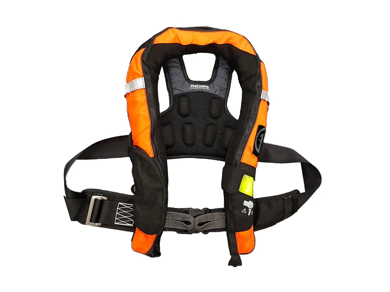 First Watch FW-40PRO Ergo Auto Inflatable PFD w/Harness - Hi-Vis Orange & Black