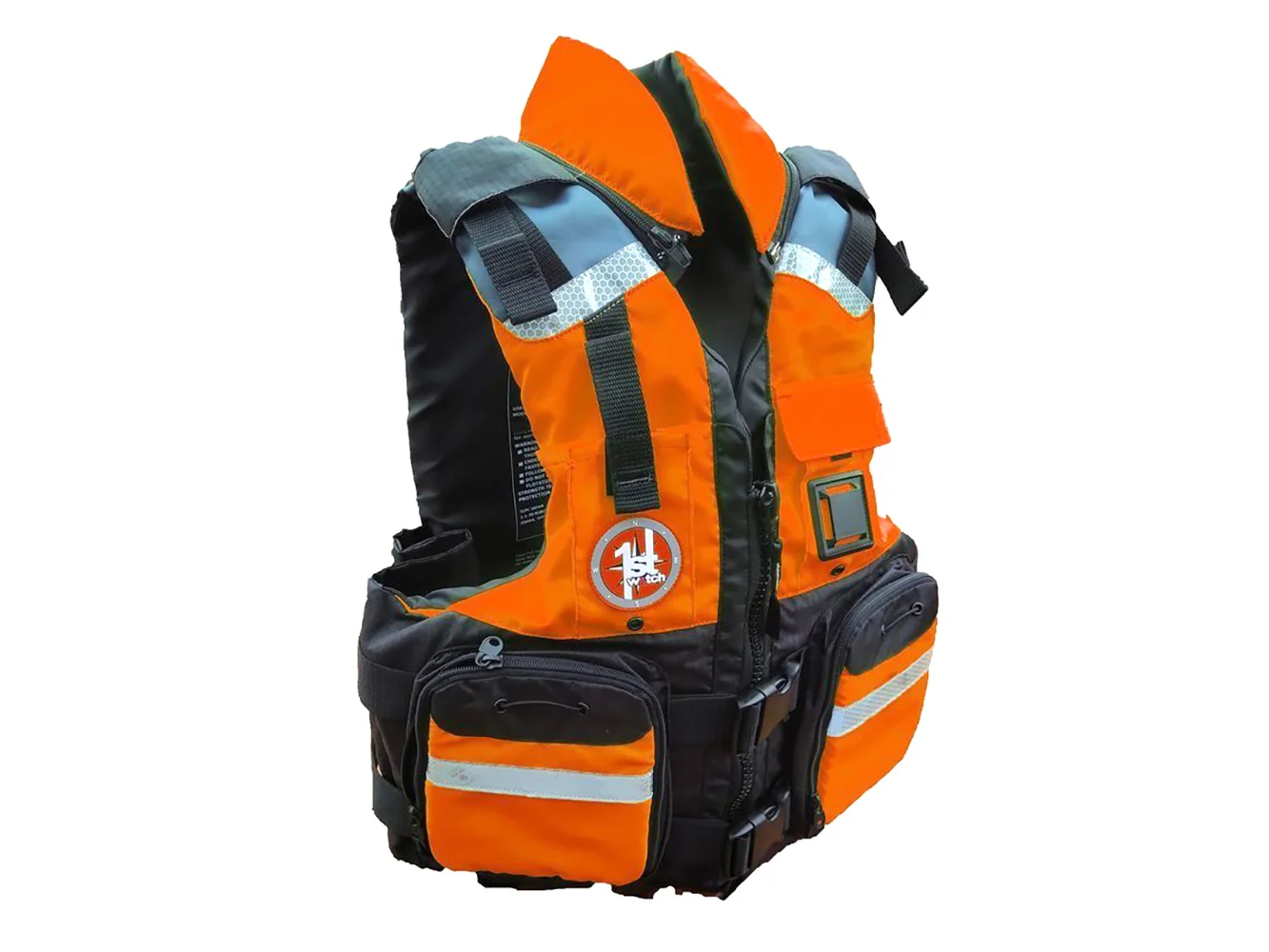 First Watch AV-800 4 Pocket Vest Hi-Vis - Orange/Black - S/M