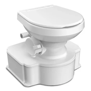 Dometic&trade; White M65 Marine Gravity Toilet - Standard Seat Size w/Foot Pedal