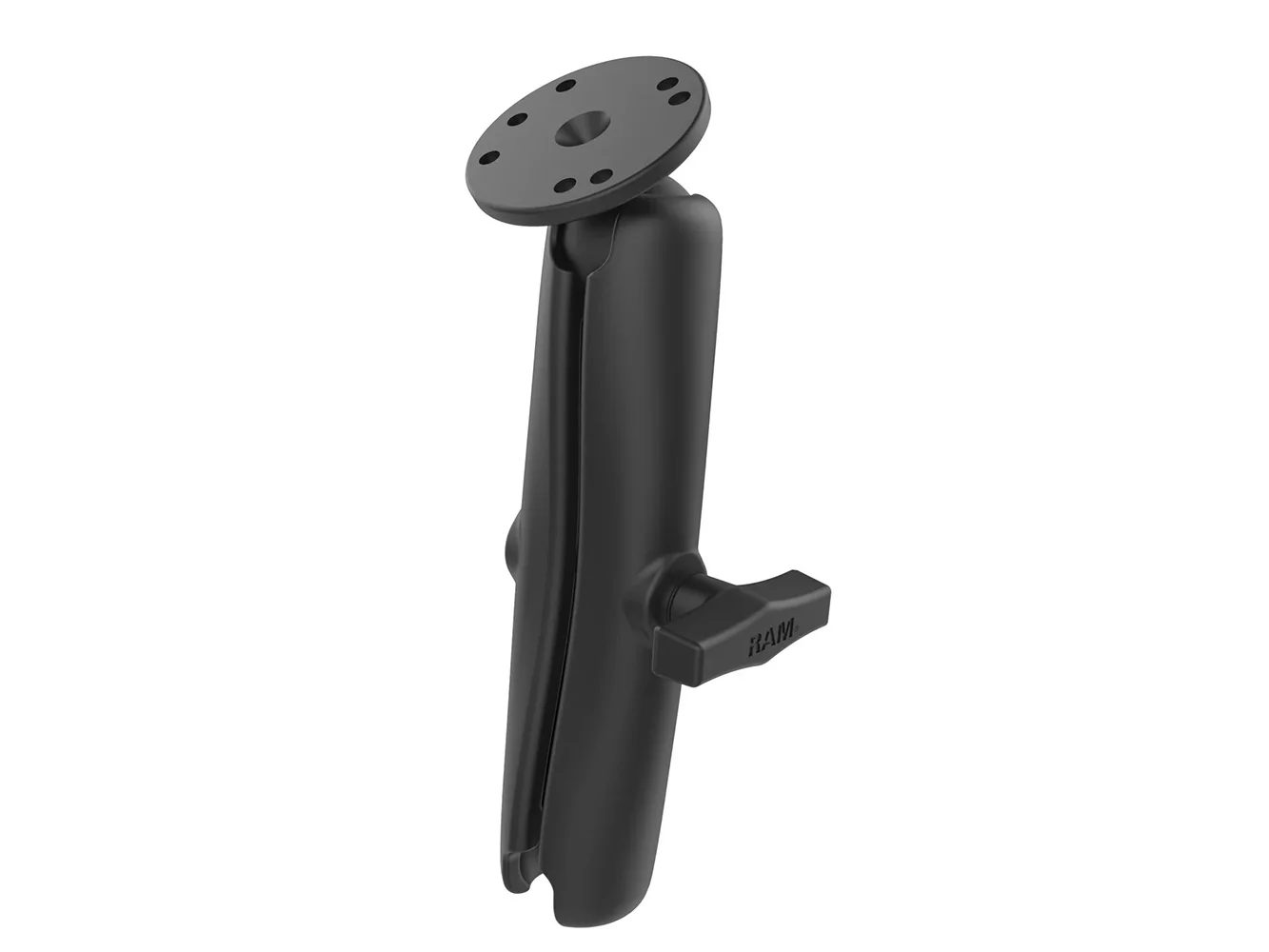 RAM Mount RAM® Double Socket Arm w/Round Ball Plate - C Size Long