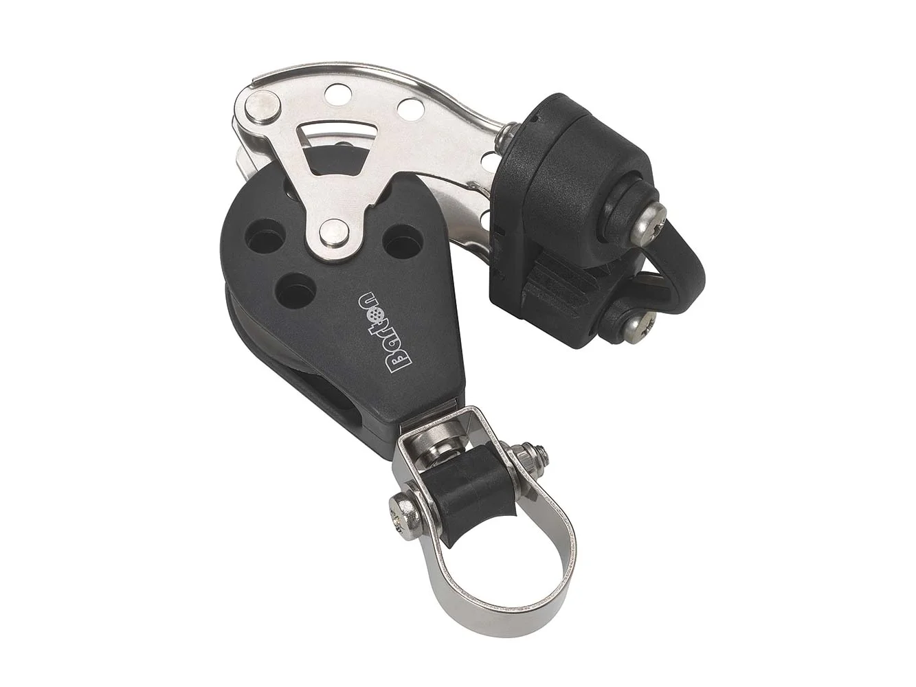 Barton Marine Size 3 Stanchion Lead Block - Single w/Becket & Cam Cleat