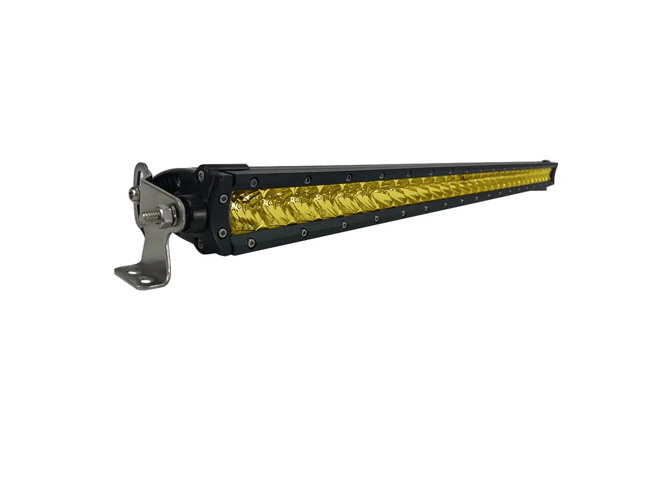 Black Oak 30" Yellow Lens Single Row LED Light Bar - Combo Optics - Black Housing - Pro Series 3.0