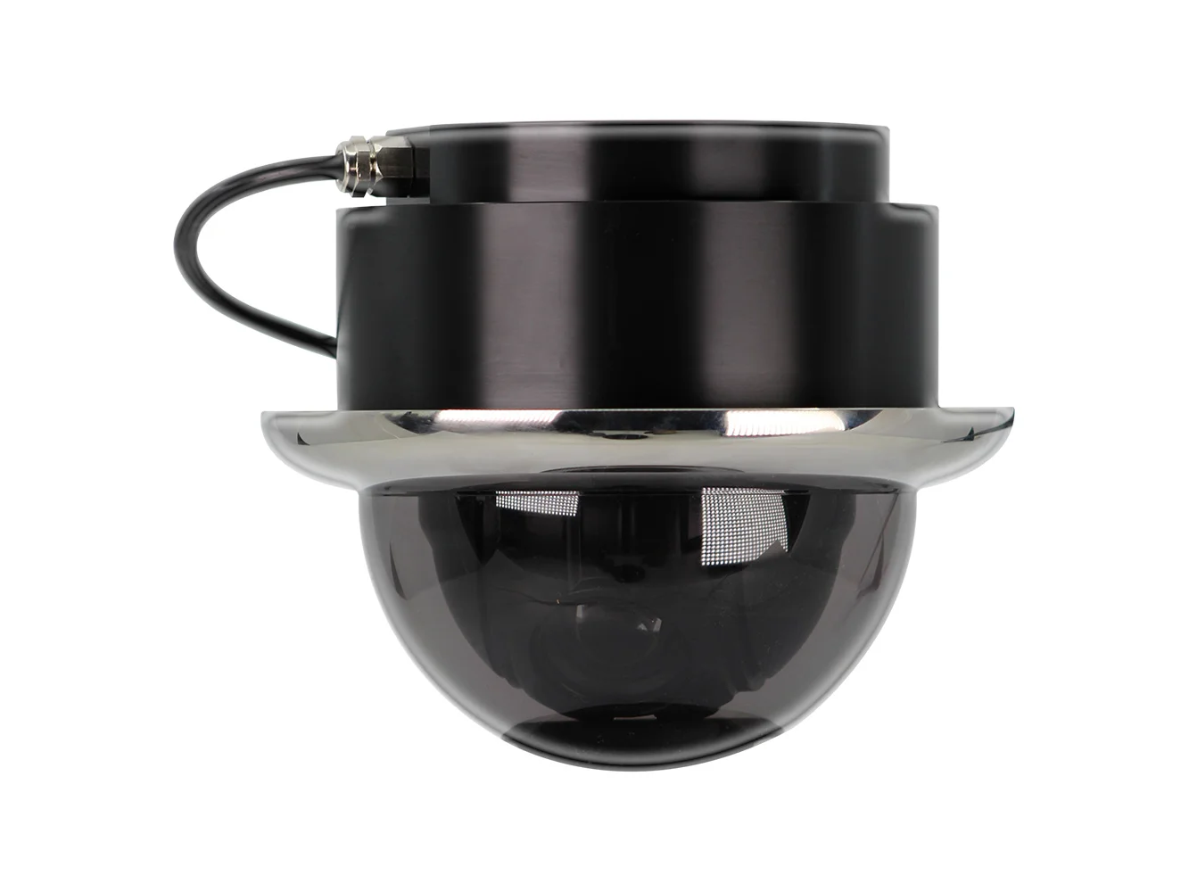 Iris Miniature Marine PTZ Dome Camera - Stainless Bezel - Hi-Def Ethernet IP - 10x Digital Zoom - 4 in 1 Video Format