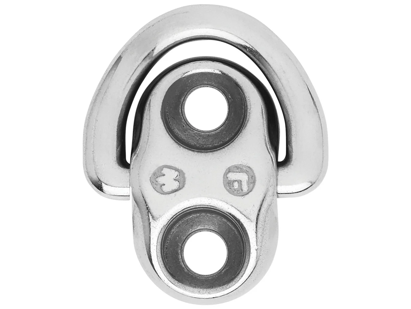Wichard Folding Pad Eye - 6mm Diameter (15/64") - 2 Fixed Holes