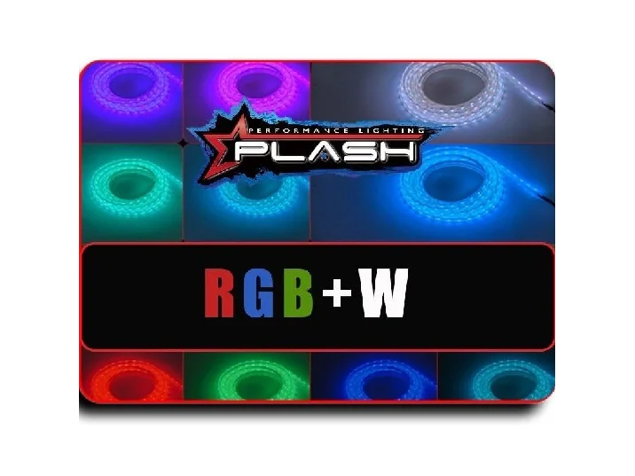 PLASHLIGHTS 12v RGBW Color Changing Waterproof Flexible Light Strip - Ip68 - 16' | FLS-RGBW-68-16FT