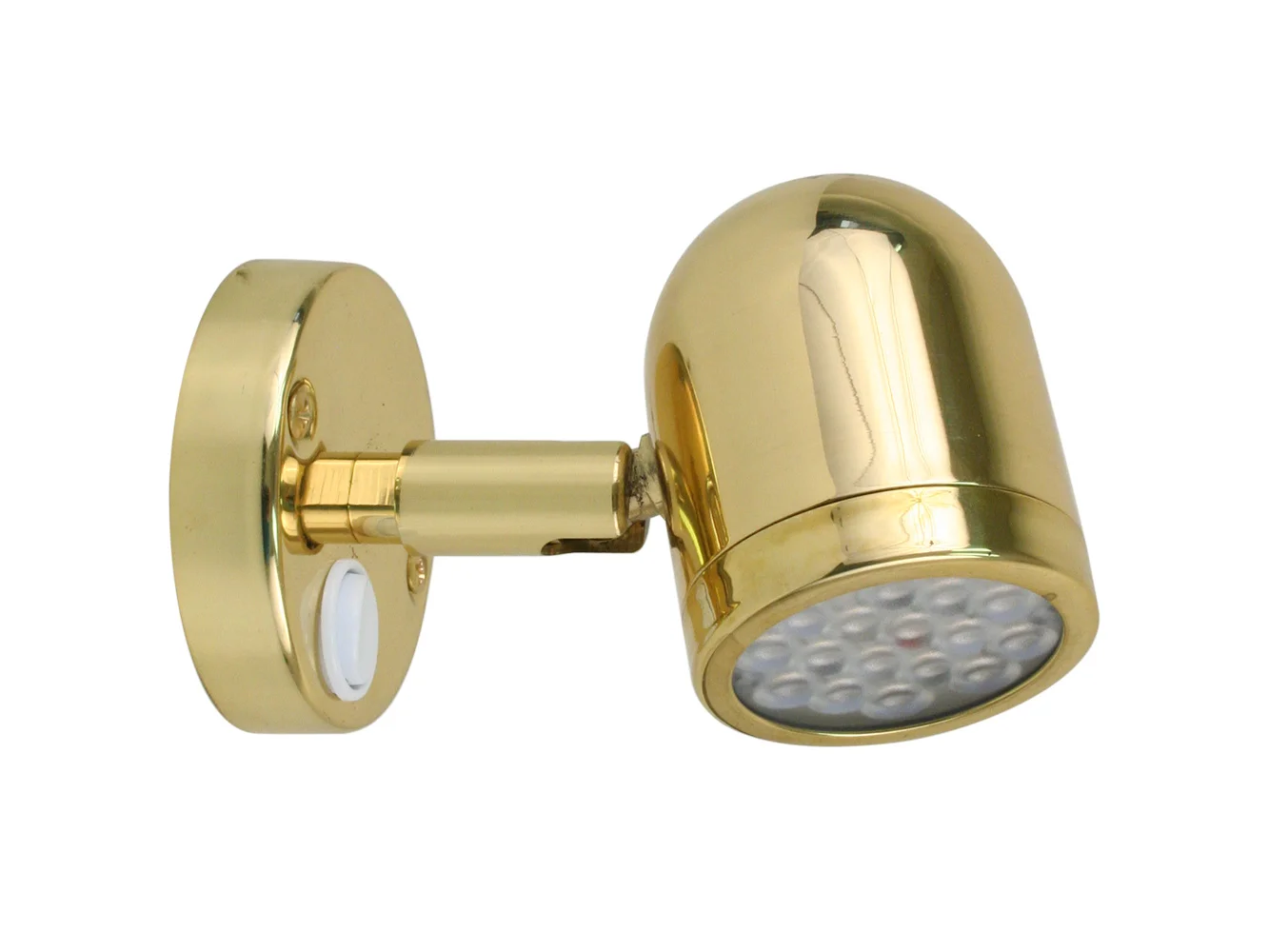 Scandvik LED Brass Reading Light - 10-30V