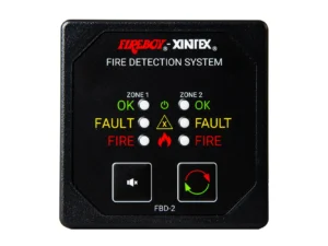 Fireboy-Xintex Two Zone Detection & Alarm Panel - 2-5/8" Display - 12/24V DC