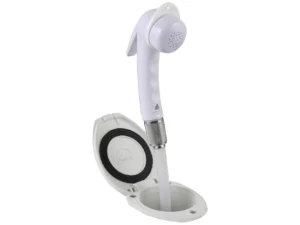 Scandvik Recessed Shower w/6' White Hose - Euro Trigger Sprayer