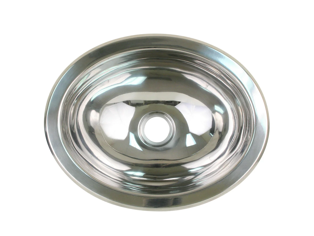Scandvik Polished SS Oval Sink - 13.25" x 10.5"