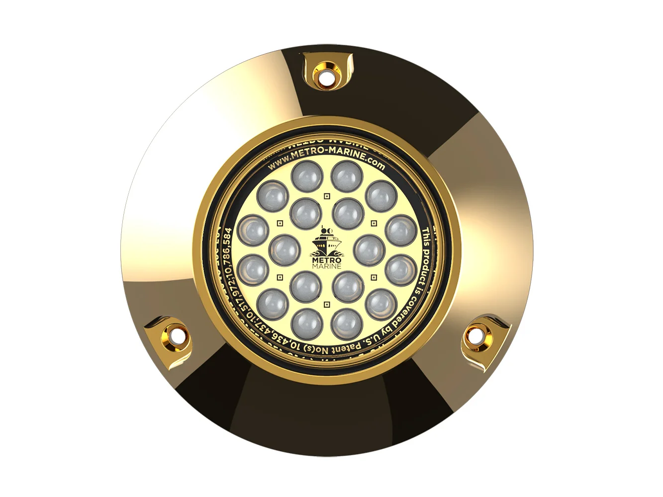 Metro Marine High-Output Submersible Underwater Light w/Intelligent Monochromatic LED's - Aqua, 45° Beam