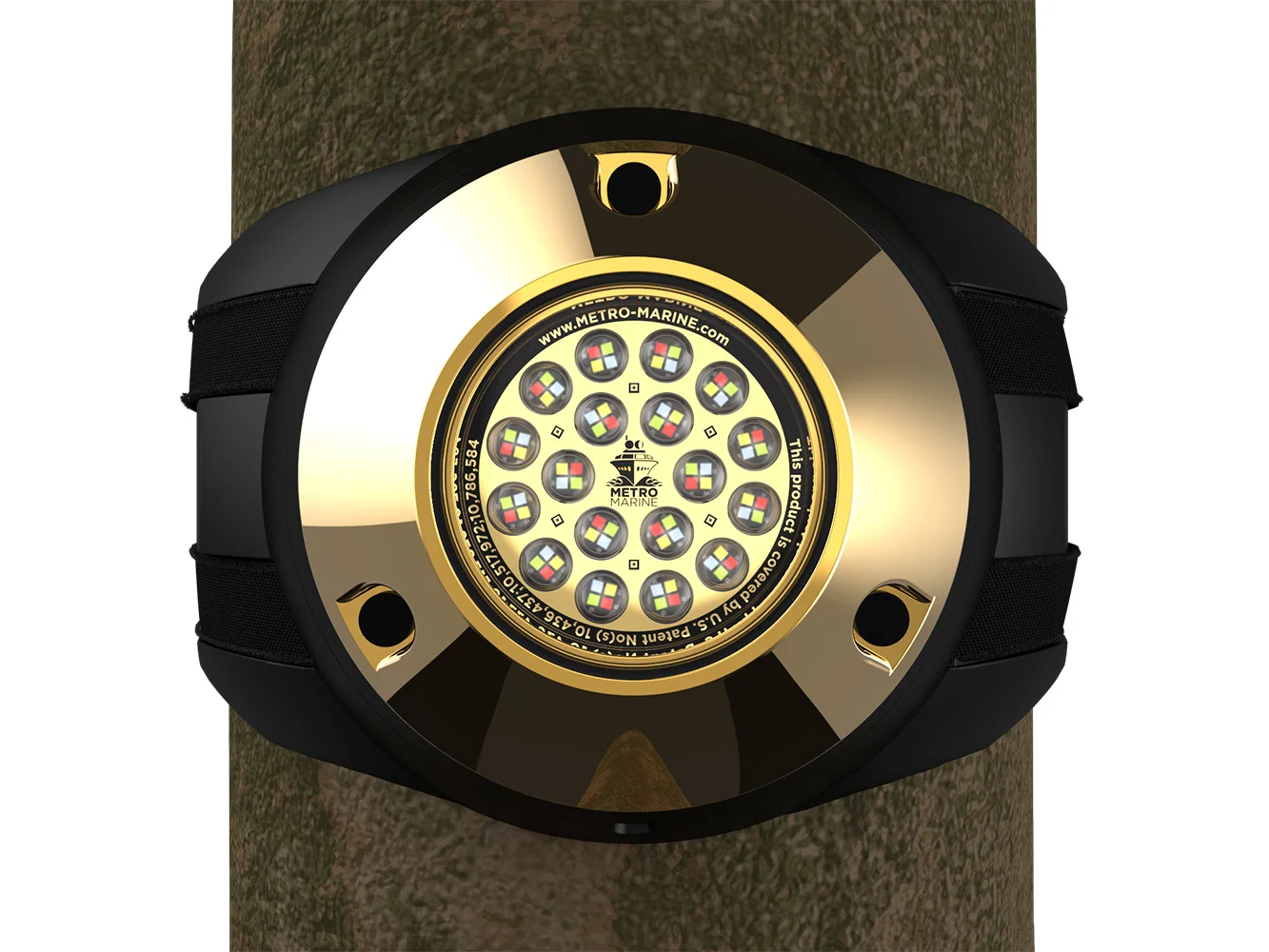 Metro Marine High-Output Piling Mount Underwater Light w/Intelligent Full Spectrum LED's - RGBW, 90° Beam