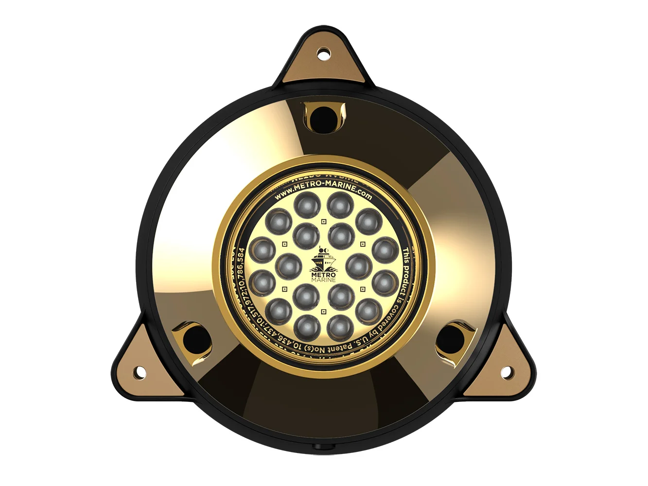 Metro Marine High-Output Surface Mount Underwater Light w/Intelligent Monochromatic LED's - Green, 45° Beam