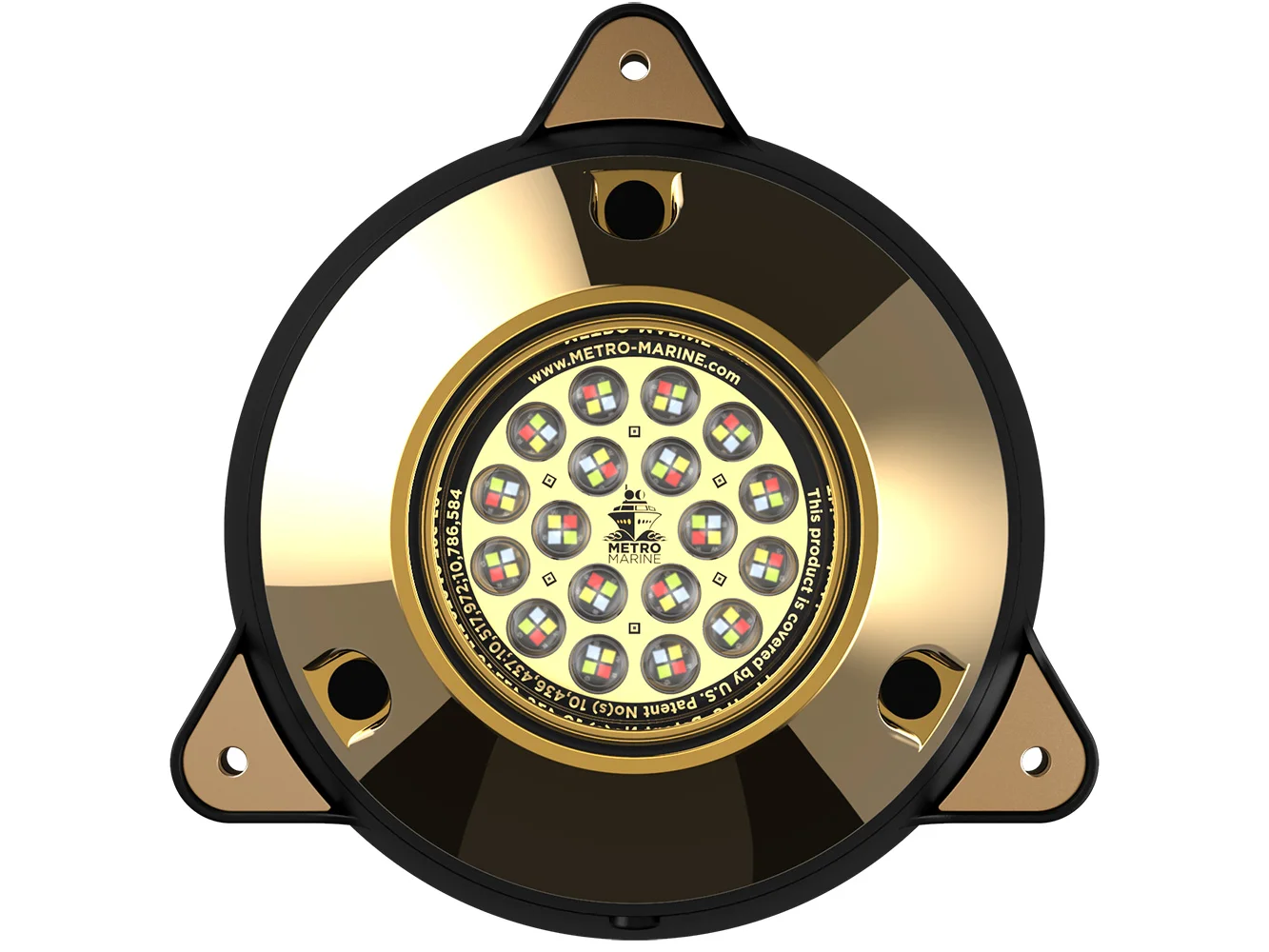 Metro Marine High-Output Surface Mount Underwater Light w/Intelligent Full Spectrum LED's - RGBW, 90° Beam