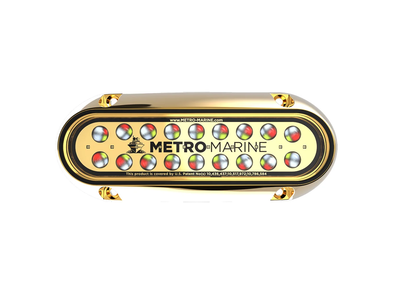 Metro Marine High-Output Elongated Underwater Light w/Intelligent Full Spectrum LED's - RGBW, 45° Beam
