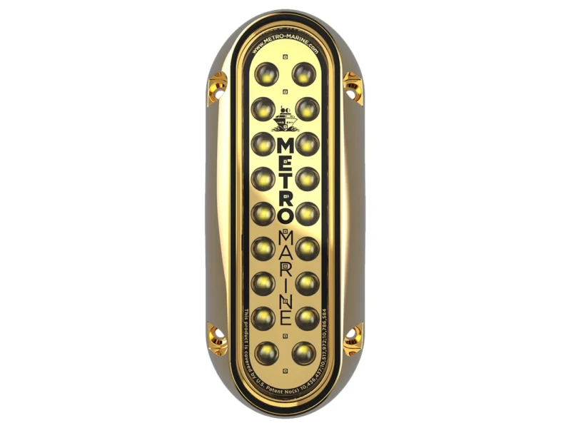 Metro Marine High-Output Elongated Vertical Mount Light w/Intelligent Monochromatic LED's - White, 45° Beam